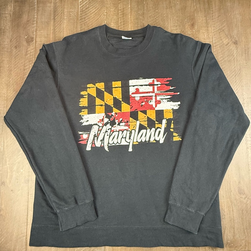 Maryland Graphic Black Sweatshirt
